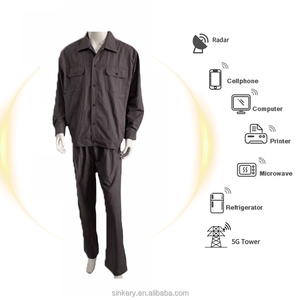 Nuovo Stile Set Camicia Casual e Pantaloni da Uomo con Schermatura EMF, in Tessuto di Fibra d'Acciaio Tinto in Filo, Resistente al Lavaggio, Abbigliamento Faraday - Product Image 2