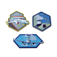 CADEAU HEUREUX Logo personnalisé fer sur lettre transfert de chaleur vêtements 2d 3d patchs Logo en relief Silicone Pvc caoutchouc Patch pour sacs