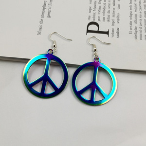 Orecchini Pendenti in Acciaio Inossidabile dal Design Esagerato per Donne, Orecchini a Gancio Anti-Guerra e Pace, Gioielli da Festa e Regali - Product Image 4
