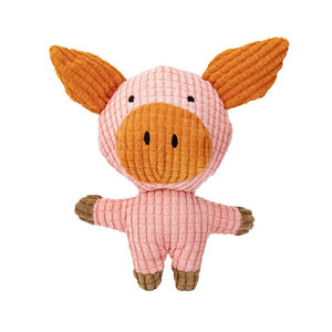 Dayanıklı çevre dostu peluş sevimli karikatür hayvanlar köpekler için köpek çiğneme oyuncakları eğlenceli interaktif küçük orta ölçekli Pet oyuncaklar gıcırtılı köpek - Product Image 4