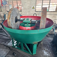 Broyeur à plaques humides robuste Modèle 1200 1500, prix direct usine, machine de broyage à rouleaux pour minerai d'or, broyeur à plaques en acier durable