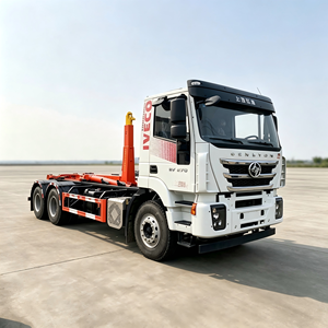 Camion à benne basculante SAIC Hongyan 6x4, 25 tonnes, avec bras de levage pour conteneurs, pour le transport des déchets municipaux - Product Image 3