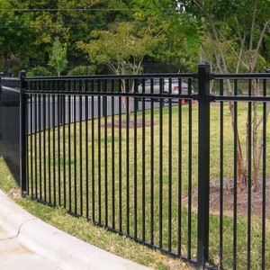 Clôture de sécurité robuste en acier tubulaire à 3 rails pour la sécurité des jardins extérieurs avec modélisation 3D - Product Image 5
