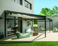 Système de pliage silencieux en aluminium PVC Pergola auvent automatique toit rétractable