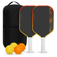 Raquette de pickleball en fibre de carbone T700 pressée à chaud, exclusive transfrontalière, ensemble complet 230g 16mm 41.8cm