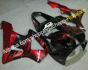 Ensemble de carénage, carpette de moto pour Honda CBR900RR <span class=keywords><strong>CBR</strong></span> 900RR <span class=keywords><strong>2000</strong></span> 2001 <span class=keywords><strong>CBR</strong></span> 900RR <span class=keywords><strong>929</strong></span> 00 01, flammes rouges et noires - Product Image 1