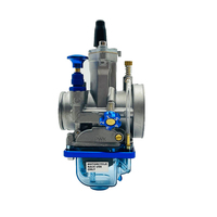 Carburateur de course PWK avec cuve flottante bleue transparente en alliage d'aluminium pour moto tout-terrain 2 temps, VTT, remplacement