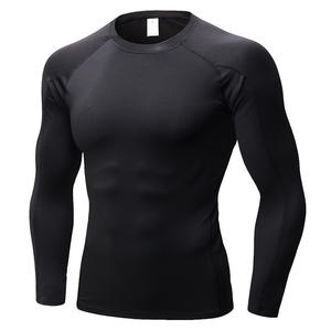 T-shirt de compression PRO pour hommes, idéal pour la course et l'entraînement – Chemise à manches longues extensible et à séchage rapide - Product Image 2