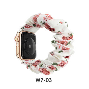 <span class=keywords><strong>Bracelet</strong></span> en tissu élastique doux à fleurs pour <span class=keywords><strong>Apple</strong></span> <span class=keywords><strong>Watch</strong></span>, pour filles et femmes, 38 mm, 40 mm, 42 mm, 44 mm, 45 mm - Product Image 3