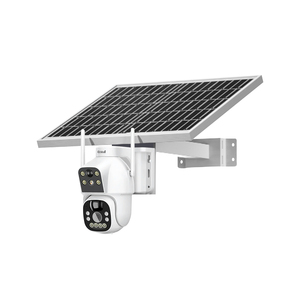 JideTech 4G EU PIR PTZ 2MP Cámara de vigilancia inalámbrica con panel solar para exteriores Compatible con detección humana Audio bidireccional Visión nocturna - Product Image 1