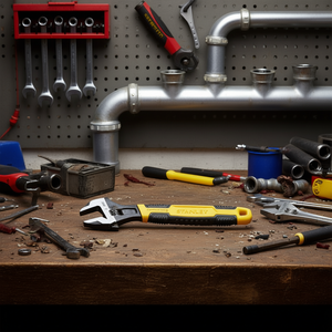 Stanley Adjustable Wrench 10 In <b>Control</b> <b>Grip</b> Handle Plumbing Repair - Product Image 3