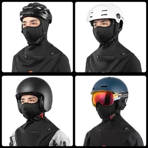 <span class=keywords><strong>ROCKBROS</strong></span> kış isıtmalı yüz maskesi Balaclava Usb şarj edilebilir pil ile kayak maskesi Balaclava şapkalar motosiklet yüz maskesi - Product Image 4