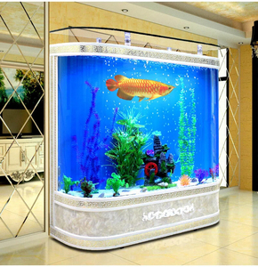 Acuario de pie europeo de lujo con cambio de agua de un toque, mostrador de bar, cristal flotado HD, 25W, para exteriores, 1.2m, 1.5m, 1.8m - Product Image 6