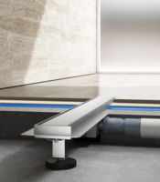 Caniveau de douche linéaire anti-odeur en acier inoxydable 304 avec couvercle réversible pour carrelage, écologique, pour hôtels