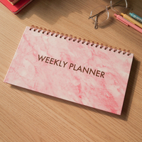 Planificateur hebdomadaire de bureau, bloc-notes de liste de tâches, carnet personnalisé à spirale pour femmes et hommes