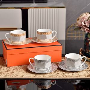 Taza de Café de Porcelana Fina Estilo Europeo, Lujo Ligero, Retro, Regalo de Inauguración, Taza de Té para Cenas - Product Image 1