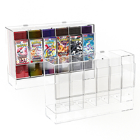 Distributeur de boosters de cartes en acrylique transparent anti-UV à 6 emplacements pour collection, résistant à la poussière, pour usine et distributeur de jeux de cartes en magasin de détail
