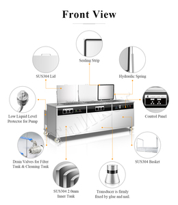 Tullker 135L 2160W Trois Chambres Tremper Réservoir Huile Rouille Flux DPF PCB pour Autopart <span class=keywords><strong>Diesel</strong></span> Injecteurs Clubs De Golf Nettoyeur À Ultrasons - Product Image 3