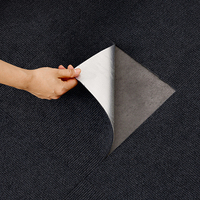 Selbstklebende 4mm 60x60cm Moderne Wasserdichte Schnittflor-Teppichfliesen - Einfache DIY Schlafzimmer/Büro Bodenaufkleber für Zuhause