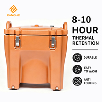 Conteneur isotherme pour aliments de 40 L avec doublure intérieure en acier inoxydable, porte-aliments rotomoulé pour usage commercial et traiteur
