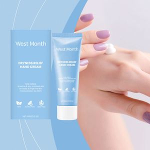 Crème hydratante pour les <span class=keywords><strong>mains</strong></span> West Month, apaisante pour les <span class=keywords><strong>peaux</strong></span> sèches, beurre de karité, acide hyaluronique, crème hydratante adoucissante, certifiée CPNP - Product Image 4