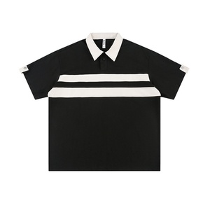 เสื้อโปโลลายทางแฟชั่นสำหรับผู้ชาย - ผ้าเนื้อเบา แห้งเร็ว ทรงทันสมัย เหมาะสำหรับกอล์ฟและสวมใส่ในชีวิตประจำวันอย่างมีสไตล์ - Product Image 1