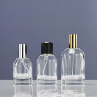 Set Botol Parfum Mewah 30ml 50ml 100ml dengan Pompa Semprot Desain Bahu Miring Buatan China