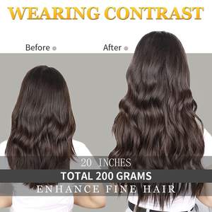 ผมต่อแบบหยิกคาเนคาลอน ความหนาแน่น 180% ชุด 4 ชิ้น สำหรับทุกรูปหน้า ผมยาวแบบลอนสังเคราะห์ ติดคลิป - Product Image 4