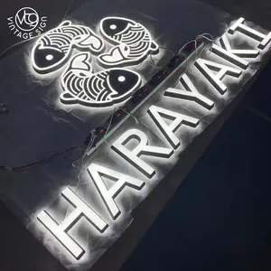 Aprire il Logo Led segno di luce negozio di segnaletica illuminato 3d canale lettera negozio cartelli con prezzi di fabbrica