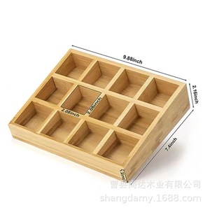Wooden kitchen <b>spice</b> <b>rack</b>, countertop multi-compartment <b>spice</b> bottle storage <b>rack</b>, solid <b>wood</b> salt and cumin organizer. - Product Image 3