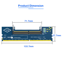 Adaptador de Memoria Profesional DDR4 para Portátil a Escritorio, Tarjeta Adaptadora de 260 Pines SO-DIMM a PC de 288 Pines DIMM, Conector de Memoria RAM
