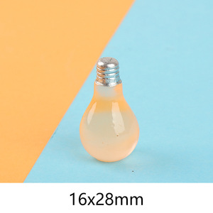 Modelo de bombilla pequeña tridimensional personalizada simulación colorida luminosa hecha a mano accesorio de joyería DIY pegamento crema artesanías de resina - Product Image 2