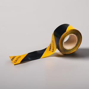 Ruban d'avertissement durable OEM résistant aux intempéries 75mm x 50m haute visibilité pour les chantiers de construction - Product Image 1