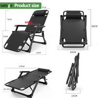 Fauteuil Inclinable Pliant de Grossiste Usine, Chaise Longue Portable avec Cadre Métallique pour Extérieur, Camping, Pique-nique, Bronzage, et Lit Ajustable à Plat