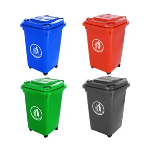 Wholesale Price Public Outdoor Plastic Trash Garbage Can 60l Waste Bin