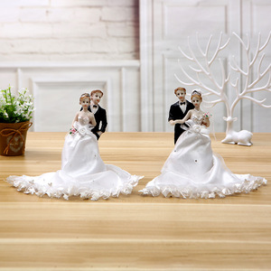 Bride And Groom Wedding Cake Topper | Cute Resin Couple Figurine For Cake Decoration - View #11