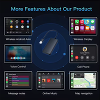 Boîte multimédia intelligente pour voiture 2 en 1, Plug and Play, Carbit Link vers CarPlay sans fil, Android Auto, navigation automobile, boîte AI