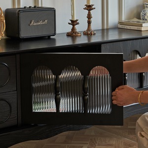 Meuble TV rétro français en bois massif My Nest, 2 m de long, avec tiroirs de rangement, meubles de salon, style américain - Product Image 3