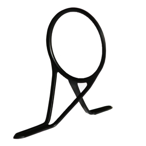 Weihai T série double <span class=keywords><strong>pied</strong></span> #<span class=keywords><strong>6</strong></span>-#50 acier inoxydable noir personnalisé <span class=keywords><strong>canne</strong></span> à pêche composant guide anneau <span class=keywords><strong>carpe</strong></span> bricolage accessoire de construction - Product Image 1