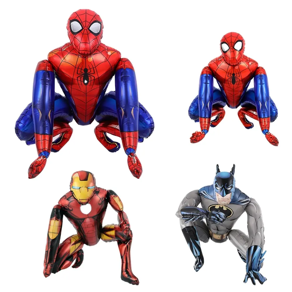 QAKGL Spiderman 55*63cm 3D spider man shape foil balloon super heros foil stand balloon for happy birthday globos