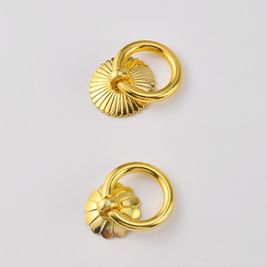 <b>Gold</b> Zinc Alloy Ring Handle <b>Drawer</b> <b>Pull</b> Hardware Accessory Durable - Product Image 2