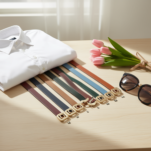 Cintura in pelle PU con fibbia a C, 3,5 cm, per donna e uomo, accessorio di moda - Product Image 1