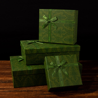 Boîte d'emballage artistique en papier pour bijoux avec ruban, pour bijoux et accessoires, boîte surprise à double insertion, boîte cadeau de Noël