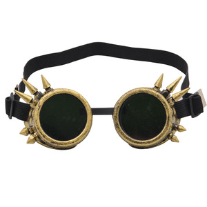 Steam Punk Goggles With Spikes <b>Metal</b> <b>Frame</b> Adjustable Party Wear Gothic Industrial Retro Style - Product Image 1