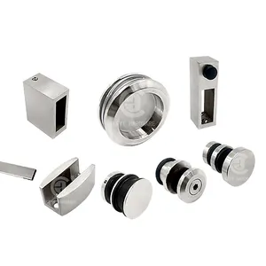 Stainless Steel Shower Room System Accessories Glass Sliding Door Fittings Gold Bathroom Screen Hardware