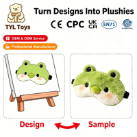 Masque pour les yeux en peluche animale, coton PP doux, girafe, grenouille, cochon, personnalisé pour les enfants, aide au sommeil, voyage, repos, OEM