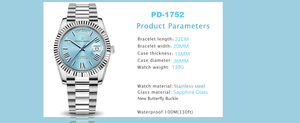 Reloj PAGANI DESIGN 2026 para Hombre, Modelo 1752, Automático de Lujo, Cristal de Zafiro AR, Mecánico, con Movimiento ST16 - Product Image 4
