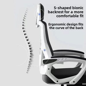 Silla Ergonómica de Oficina para Computadora con Respaldo Alto y Reposabrazos Giratorios, Material de Malla para Estudio <span class=keywords><strong>en</strong></span> Casa y Videojuegos/Esports - Product Image 2