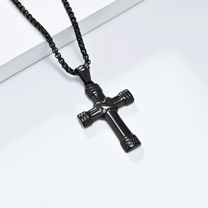 스테인리스 스틸 십자가 모양 유골함 펜던트, 재, 모피, 모래 보관 가능, 방수 및 생분해성 - Product Image 5
