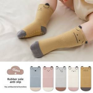 Nouvelles chaussettes de sol pour bébé, antidérapantes, à semelle pleine, fines, à découpe ample, motif dessin animé, pour l'éveil et la marche des tout-petits - Product Image 2